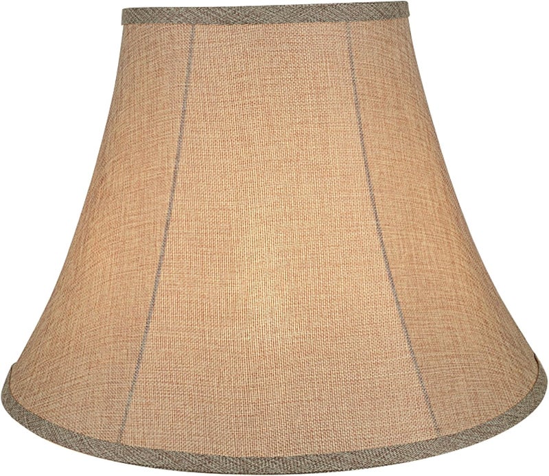 Aspen Creative 38001A Collapsible Traditional Handsewn Bell Shape Spider Construction Lamp Shade in Wheat, 9" Top x 18" Bottom x 13" Slant Height - Image 2